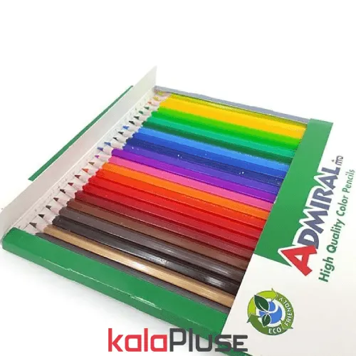 مداد رنگی 24 رنگ جعبه مقوایی ادمیرال