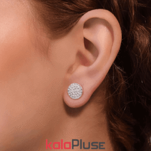 گوشواره میخی تخت دایره نقره باعیار 925