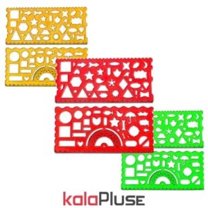 خط کش شابلون ژله ای اشکال هندسی پک 2تایی