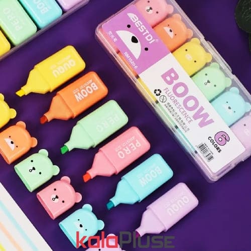 هایلایتر پاستیلی6 رنگ طرح پاندا BESTDI
