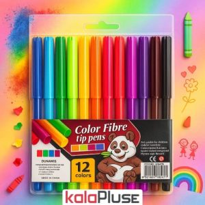 ماژیک رنگ آمیزی مدل Color Fibre بسته 12 عددی
