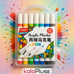 ماژیک رنگ آمیزی 12 رنگ Acryeic