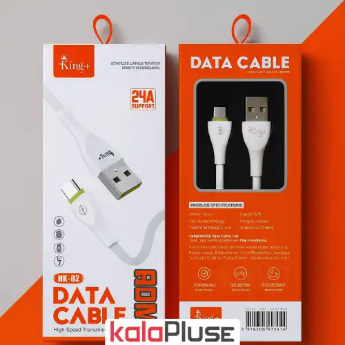 کابل شارژ Type-C فست شارژ 30 وات کینگ پلاس