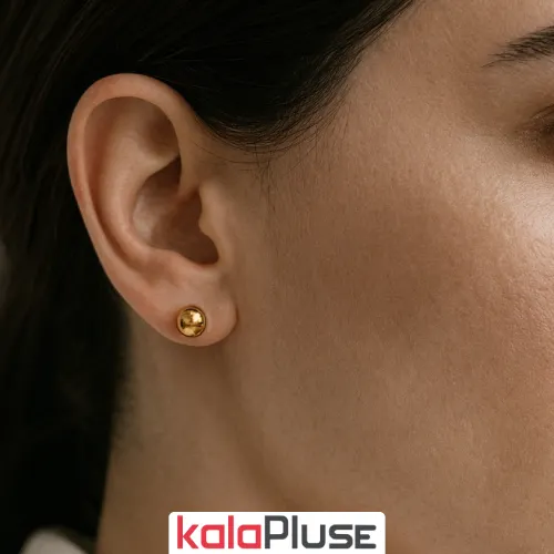 گوشواره میخی استیل طرح توپ