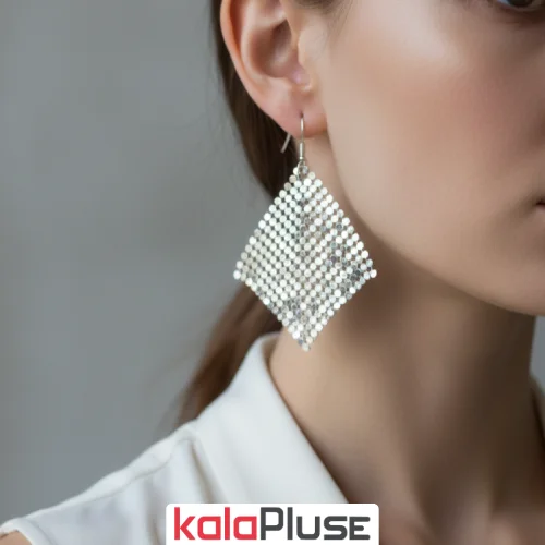 گوشواره توری طرح استارلینگ ایتالیا