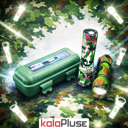 چراغ قوه شارژی جیبی طرح ارتشی