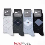 جوراب مردانه ساق بلند طرح چهار خانه