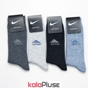 جوراب مردانه ساق بلند طرح adidas