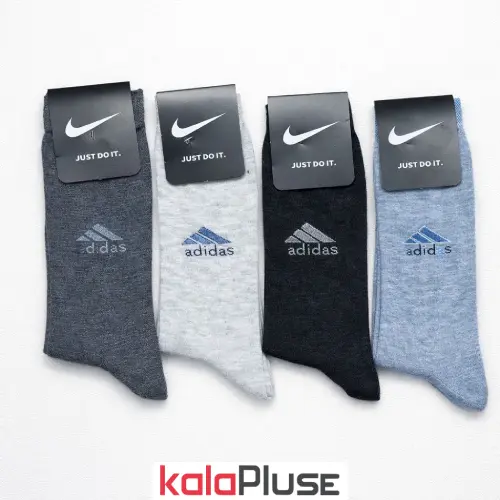 جوراب مردانه ساق بلند طرح adidas