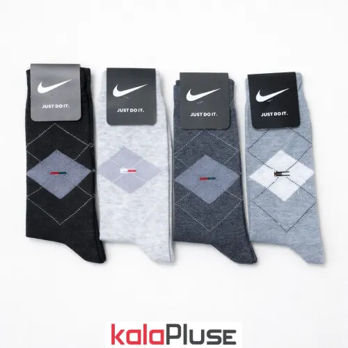 جوراب مردانه ساق بلند طرح مینیاتوری