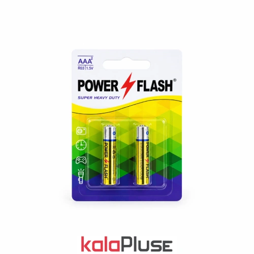 KP-1002079 باتری نیم قلمی 2 عددی POWER FLASH